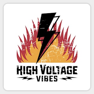 High Voltage Vibes - Bold Rock & Roll Lightning Sticker